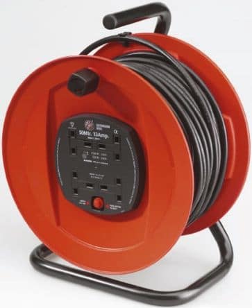 50M Reel Extension Cable 4 Socket 13 Amp