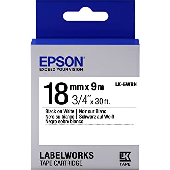 Epson Label Cartridge Pastel LC-5YBW9 Black on Yellow tape 18MM (9M)