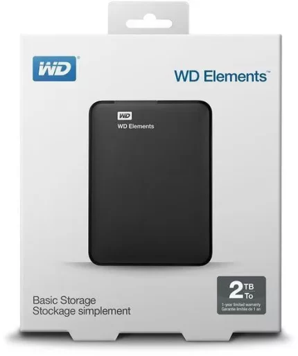 WD 2TB Elements Portable External Hard Drive