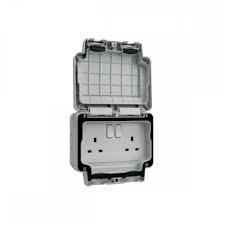 Hager 13 Amp Twin Socket Weatherproof IP66