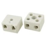 Wire Connector 2 Position Dual Row Ceramic Terminal Block 16A