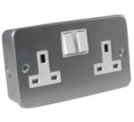 powermax 13amp Twin socket metal clad