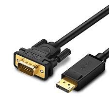 Ugreen DP Male to VGA Male Cable 1.5m (Black)-UG- 10247
