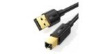 Ugreen USB 2.0 AM to BM Print Cable 3m (Black)-UG- 10351