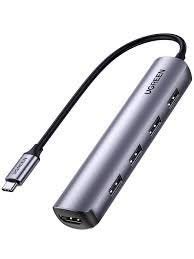 Ugreen UG- 20197 USB-C to 4*USB 3.0+HDMI Adapter