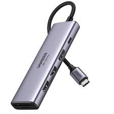Ugreen UG- 60383 6 in 1 Multifunction Adapter USB-C To 4K HDMI + USB 3.0 A ( 3 Port ) + SD/TF