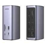 Ugreen UG-90325 12-in-1 Fast Charge Universal Docking Station 2 x USB-A 3.2 Gen 1, 1 x USB-A Gen 2 Port, 2 x HDMI, 1 x DisplayPort Video Output, 1 x USB-C 3.2 Gen 2 Port, RJ45, USB-C Host Connection, Triple Display Support, 3.5mm Combo Audio Jack