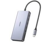 Ugreen UG-15978 Revodok Pro 313 USB-C 13-In-1 Multifunction Docking Station (2 port) USB-A 3.2 + (2 port) USB-A 3.0 + (1 port) USB-C 3.2 + (2 port) HDMI + (1 port ) DisplayPort + (1 port) RJ45 + (1 port ) SD and TF + AUX + USB-C + PD