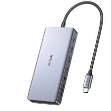 Ugreen UG-15978 Revodok Pro 313 USB-C 13-In-1 Multifunction Docking Station (2 port) USB-A 3.2 + (2 port) USB-A 3.0 + (1 port) USB-C 3.2 + (2 port) HDMI + (1 port ) DisplayPort + (1 port) RJ45 + (1 port ) SD and TF + AUX + USB-C + PD