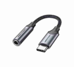 Vention USB-C Male to 3.5MM Earphone Jack With DAC Adapter 0.1M Gray