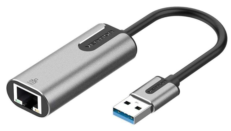 Vention USB 3.0+C23-A to Gigabit Ethernet Adapter Gray 0.15M Aluminum Alloy Type