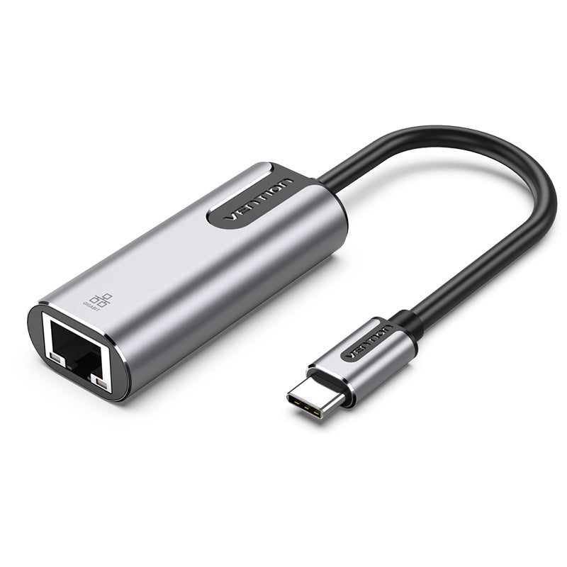 Vention USB-C to Gigabit Ethernet Adapter 0.15M Gray Aluminum Alloy Type