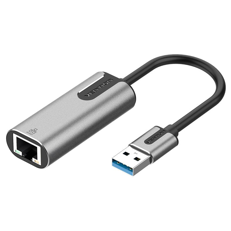 Vention USB-A to Gigabit Ethernet Adapter, 0.15M Gray Aluminum Alloy Type