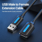 Vention USB 2.0 A Male to A Female Extension Cable 3M black PVC Type