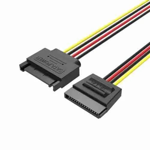 Vention SATA 15P Power Extension Cable 0.3M Black
