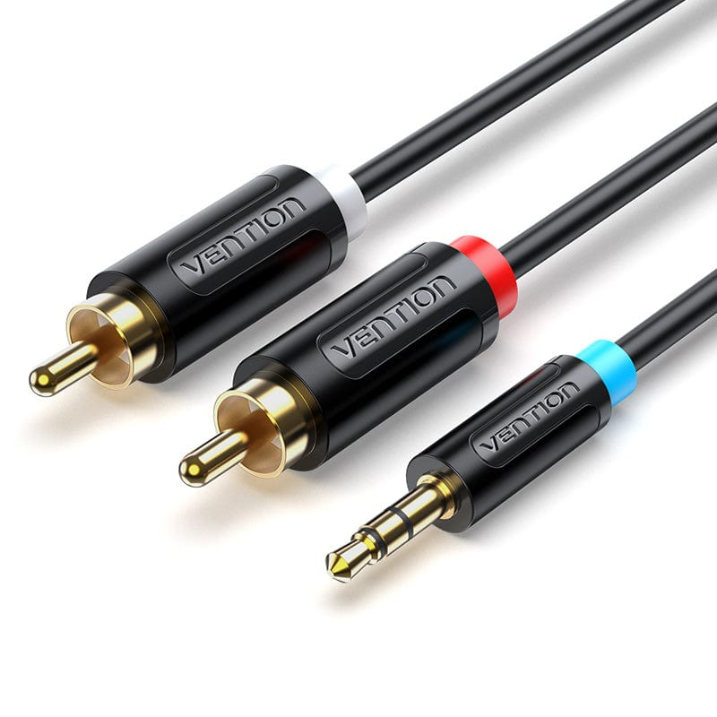 Vention 3.5MM Male to 2-Male RCA Adapter Cable 2M Black